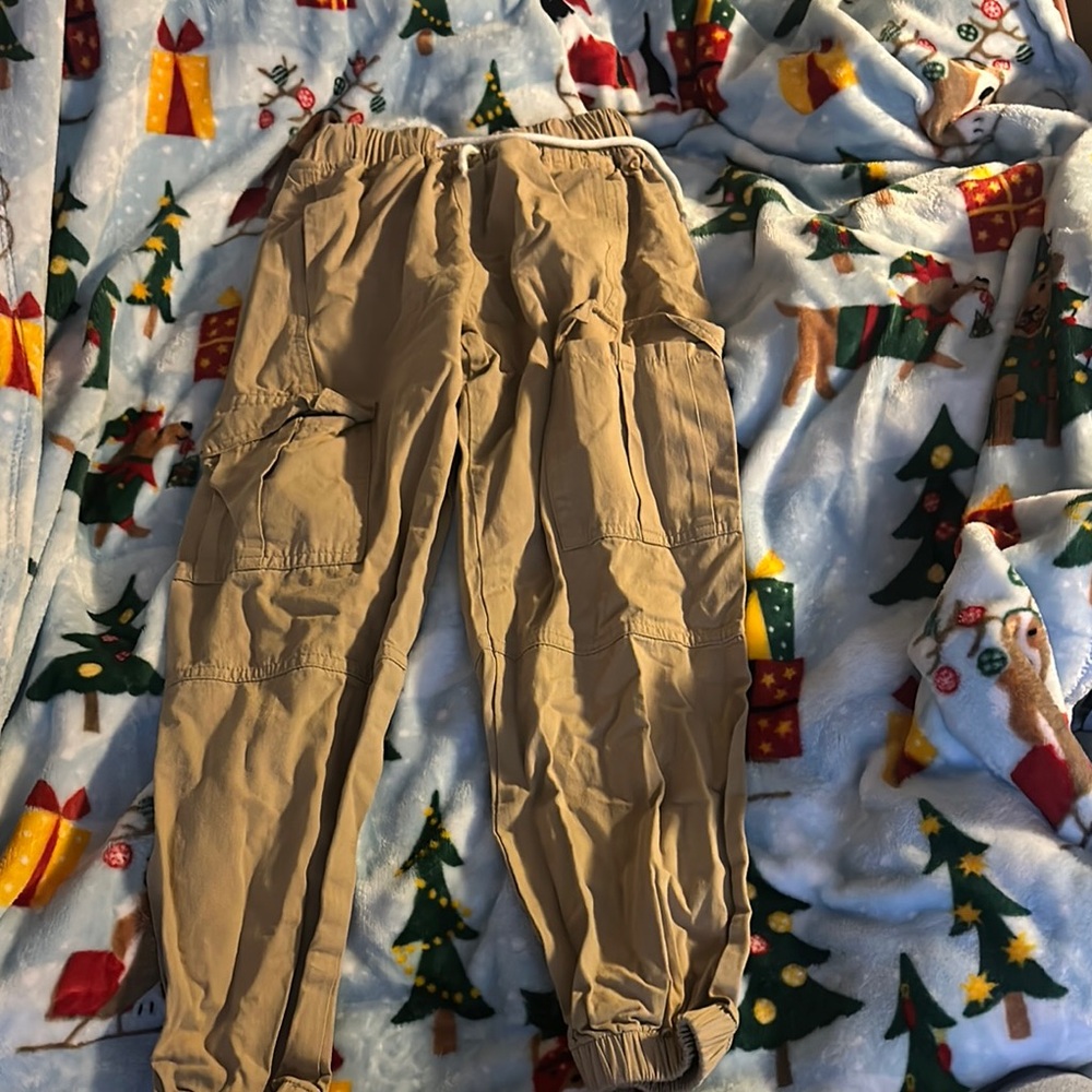 Khaki Cargo Joggers